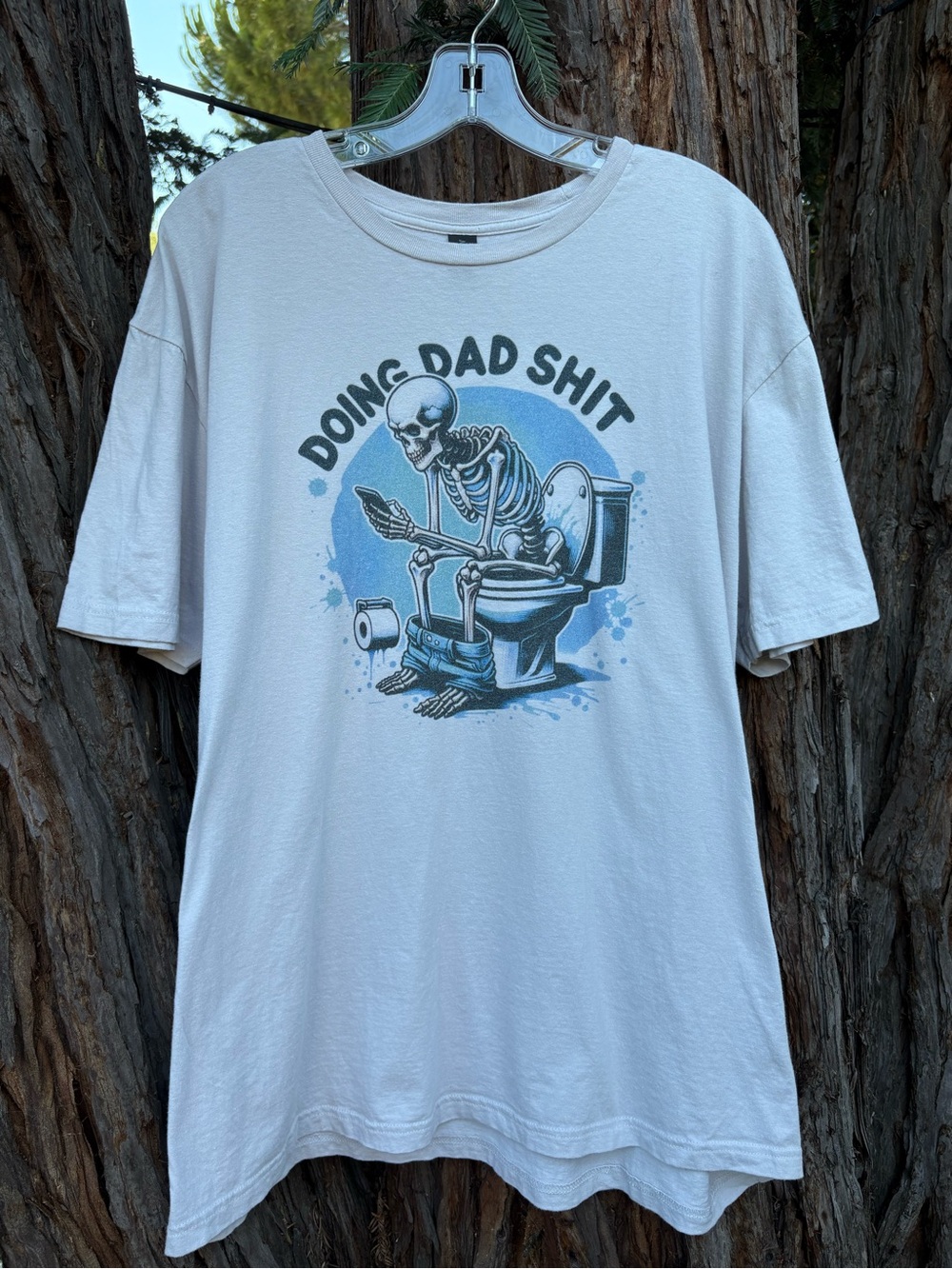 Doing Dad Shit Skeleton Graphic Tee Funny Shirt XL